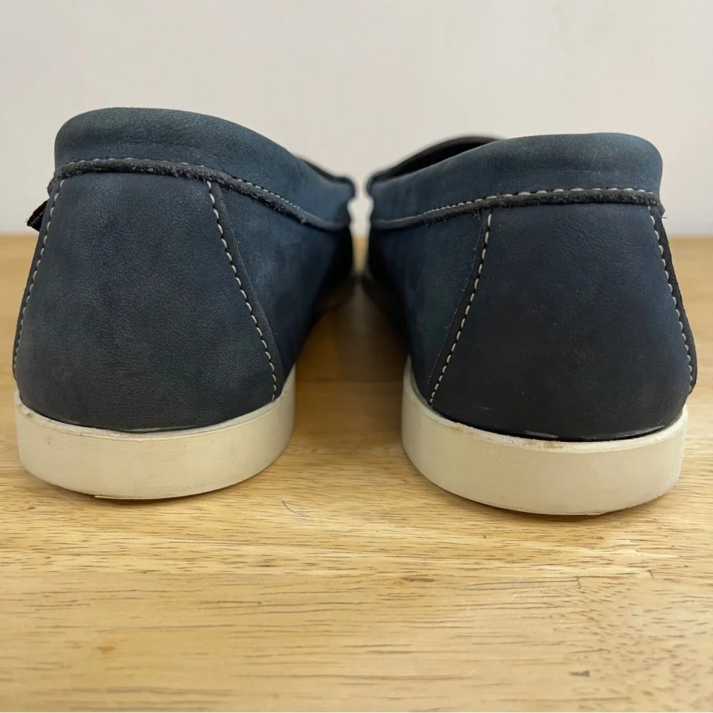 Sebago Docksides Men's Navy Blue and White Boat Shoes Loafers Size 11N